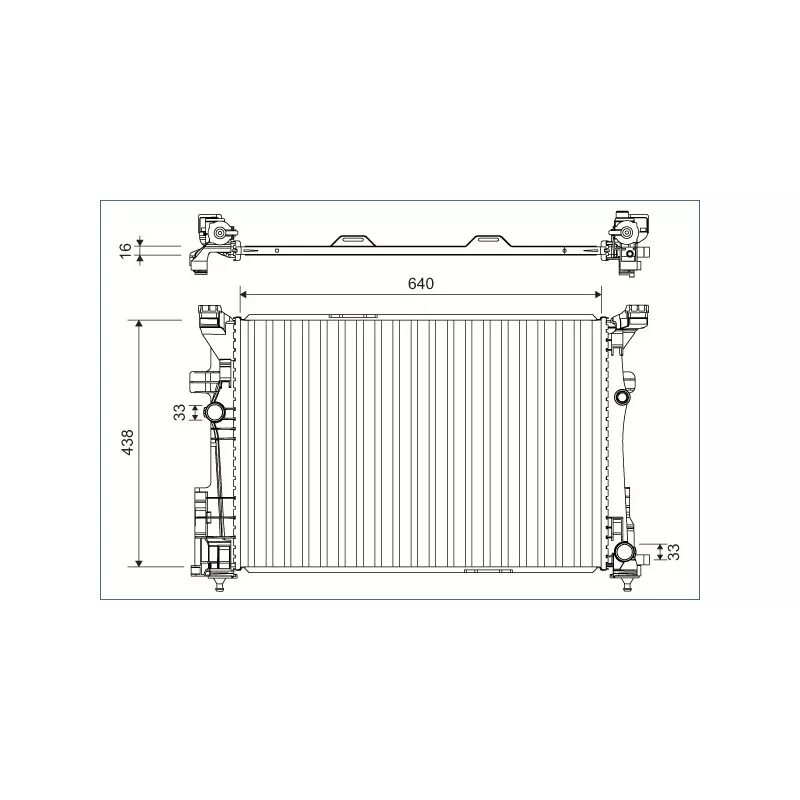Radiateur, refroidissement du moteur VALEO 701133