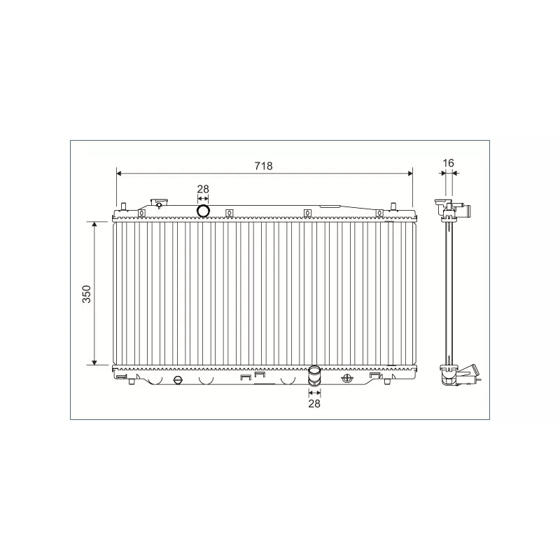Radiateur, refroidissement du moteur VALEO 701136