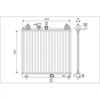 Radiateur, refroidissement du moteur VALEO 701138