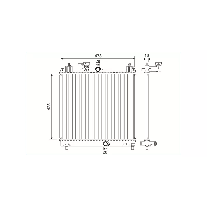 Radiateur, refroidissement du moteur VALEO 701138