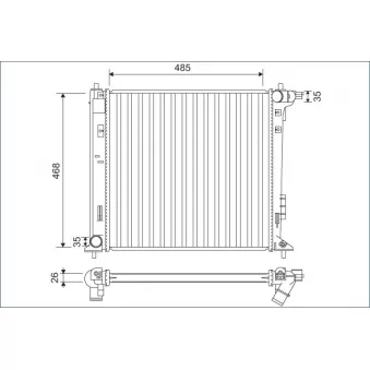 Radiateur, refroidissement du moteur VALEO 701140