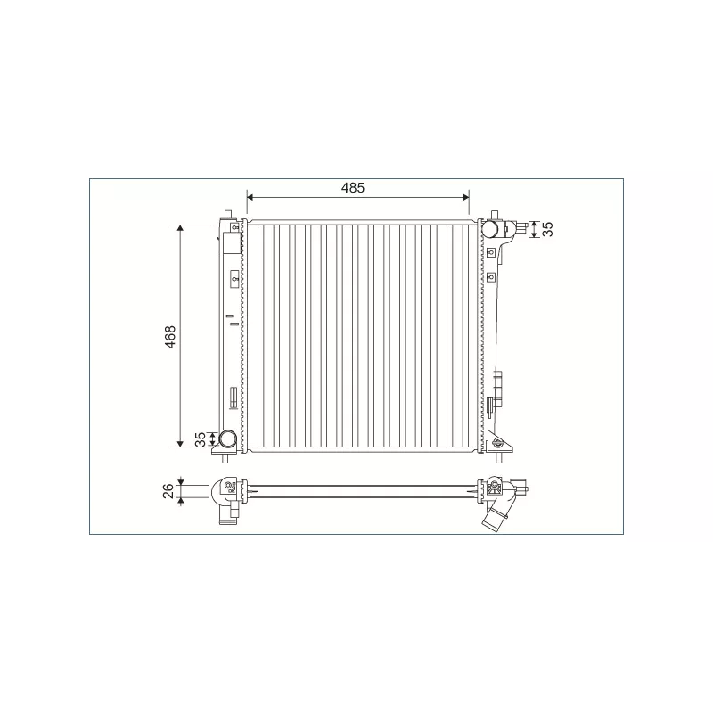 Radiateur, refroidissement du moteur VALEO 701140