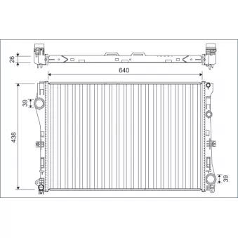 Radiateur, refroidissement du moteur VALEO 701142