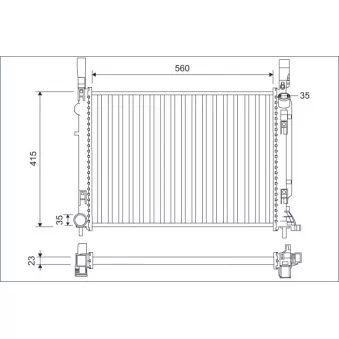 Radiateur, refroidissement du moteur VALEO 701157