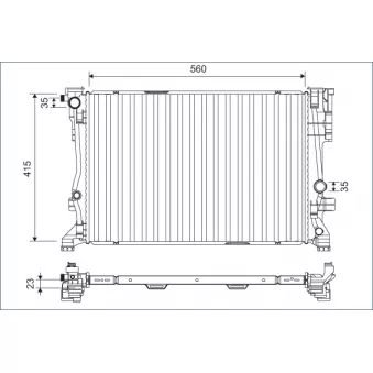 Radiateur, refroidissement du moteur VALEO 701158
