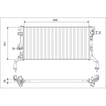 Radiateur, refroidissement du moteur VALEO 701159