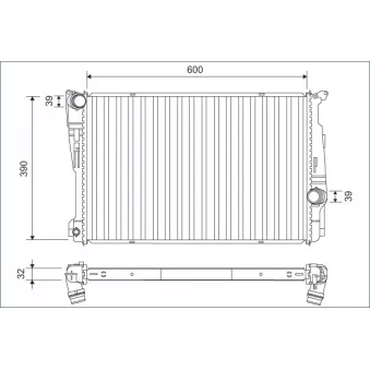 Radiateur, refroidissement du moteur VALEO 701162