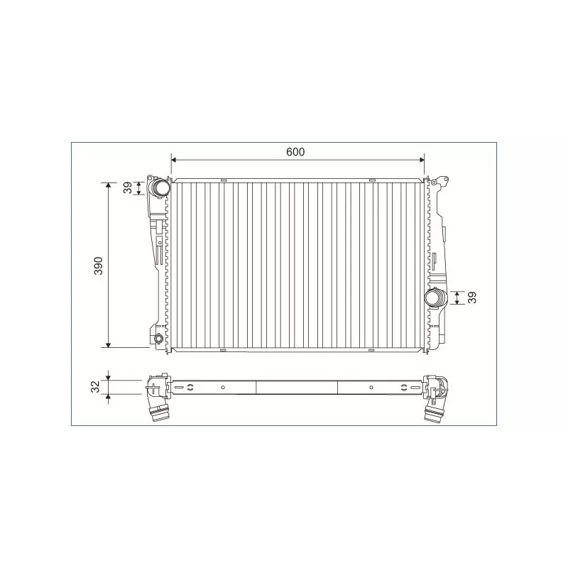 Radiateur, refroidissement du moteur VALEO 701162