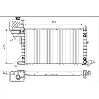 Radiateur, refroidissement du moteur VALEO 701163