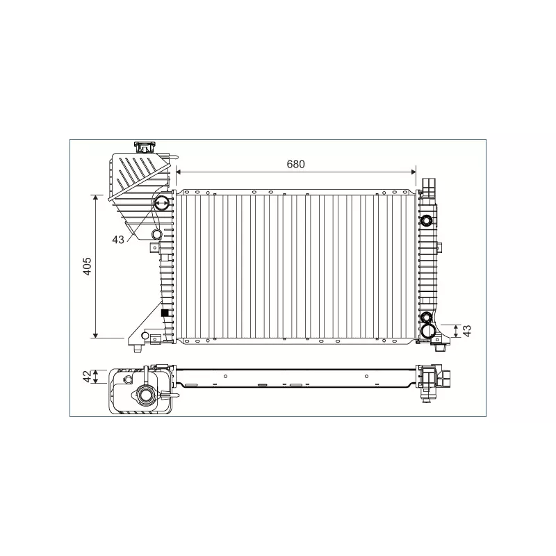 Radiateur, refroidissement du moteur VALEO 701163