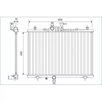 Radiateur, refroidissement du moteur VALEO 701164