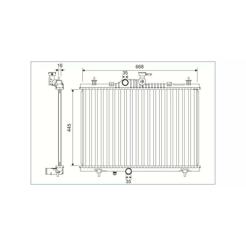 Radiateur, refroidissement du moteur VALEO 701164