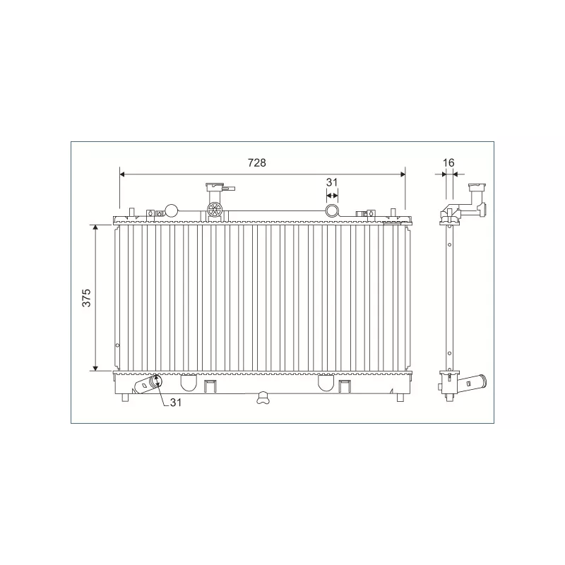 Radiateur, refroidissement du moteur VALEO 701168