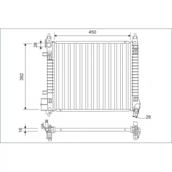 Radiateur, refroidissement du moteur VALEO 701169
