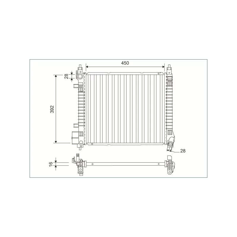 Radiateur, refroidissement du moteur VALEO 701169