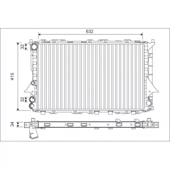 Radiateur, refroidissement du moteur VALEO 701170