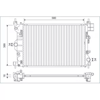 Radiateur, refroidissement du moteur VALEO 701171