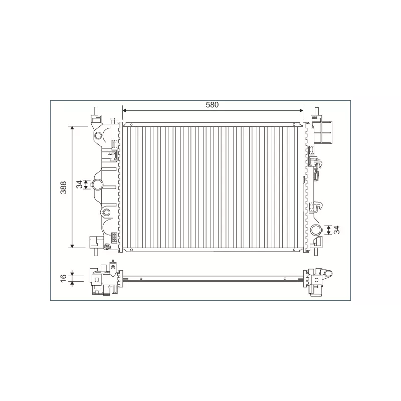 Radiateur, refroidissement du moteur VALEO 701171