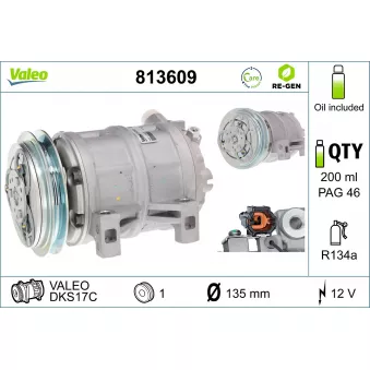 Compresseur, climatisation VALEO 813609