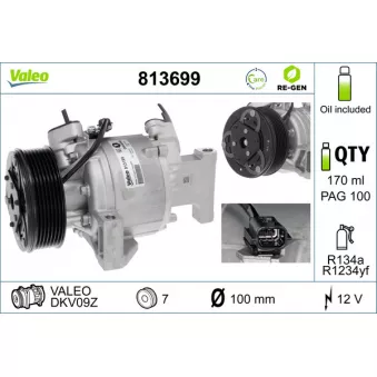 Compresseur, climatisation VALEO 813699