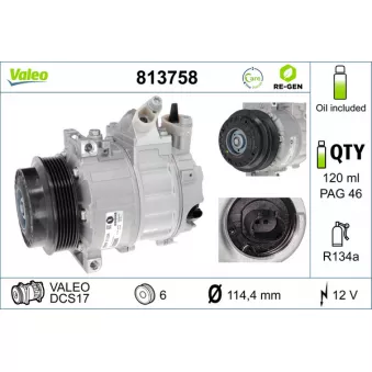 Compresseur, climatisation VALEO 813758