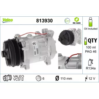 Compresseur, climatisation VALEO 813930