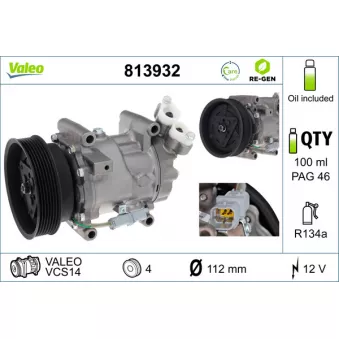 Compresseur, climatisation VALEO 813932