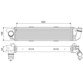 Intercooler, échangeur VALEO 818299