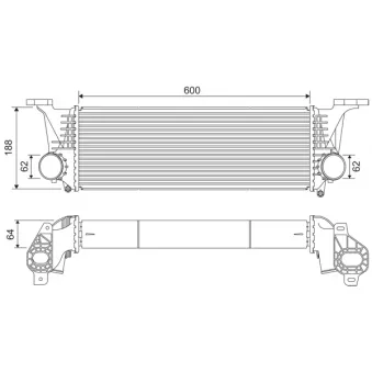 Intercooler, échangeur VALEO 818315