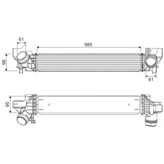 Intercooler, échangeur VALEO 818318