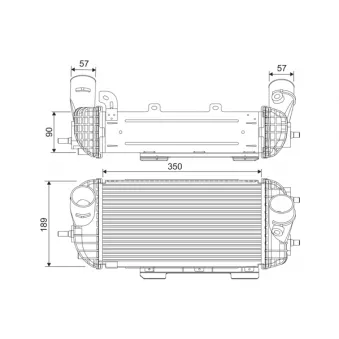 Intercooler, échangeur VALEO 818538