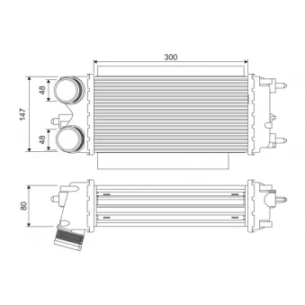 Intercooler, échangeur VALEO 818539