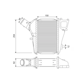 Intercooler, échangeur VALEO 818686