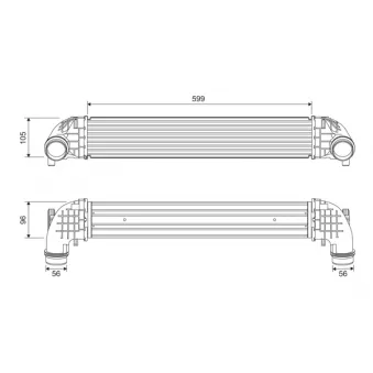 Intercooler, échangeur VALEO 818698