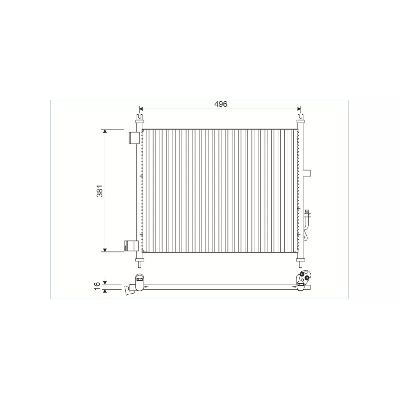 Condenseur, climatisation VALEO 822630