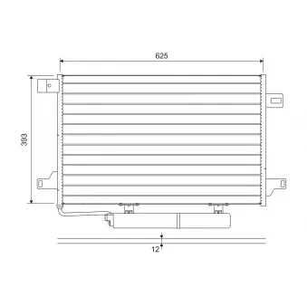 Condenseur, climatisation VALEO 822689