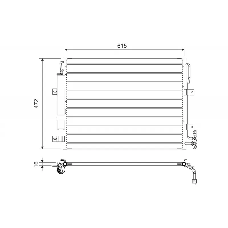 Condenseur, climatisation VALEO 822695