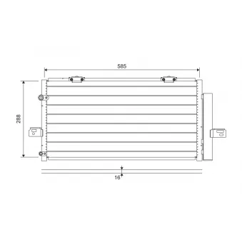 Condenseur, climatisation VALEO 822698