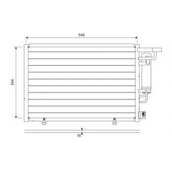 Condenseur, climatisation VALEO 822699