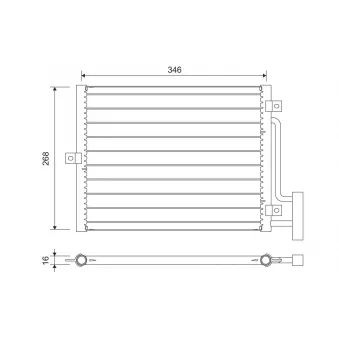 Condenseur, climatisation VALEO 822701