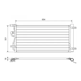 Condenseur, climatisation VALEO 822702