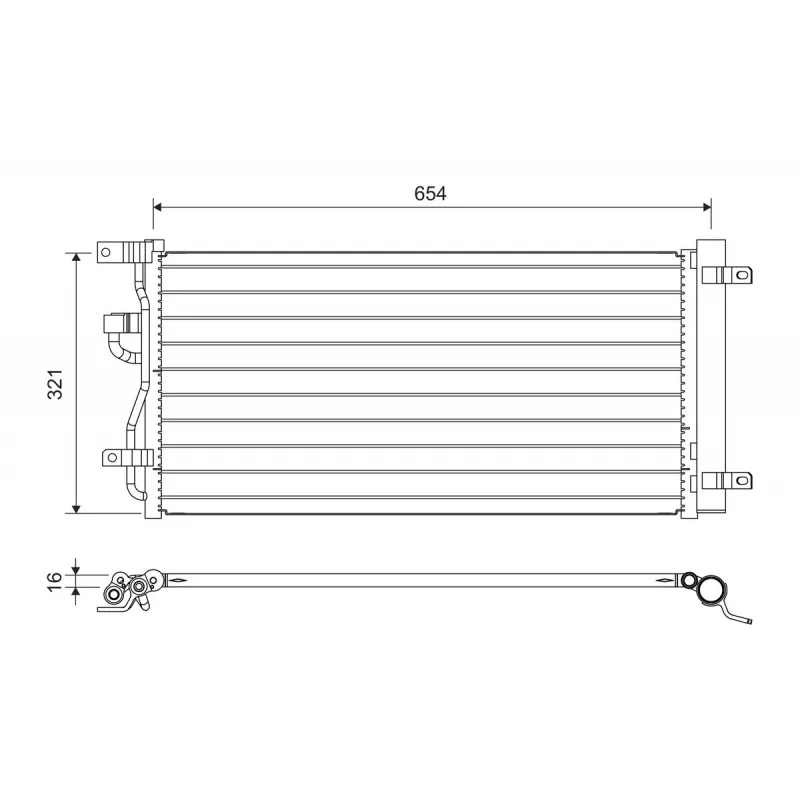 Condenseur, climatisation VALEO 822702