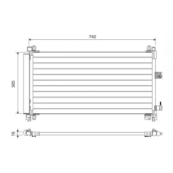 Condenseur, climatisation VALEO 822703