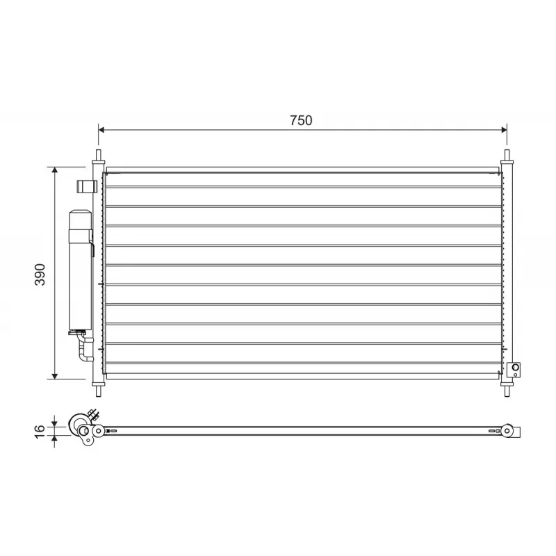 Condenseur, climatisation VALEO 822704