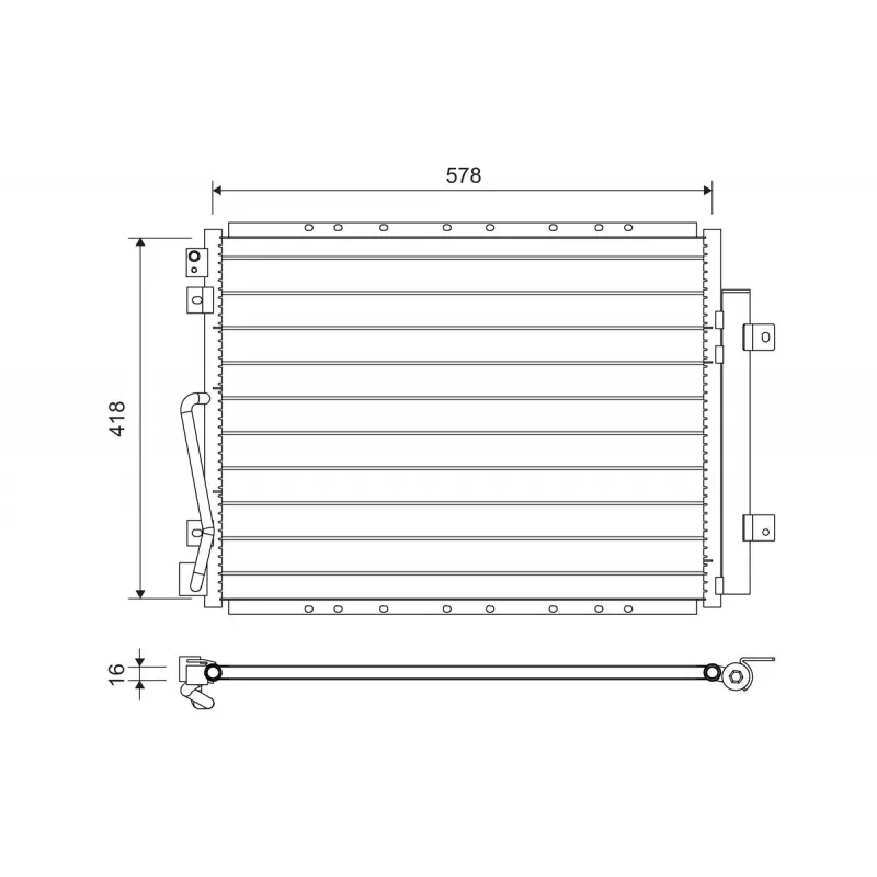 Condenseur, climatisation VALEO 822712