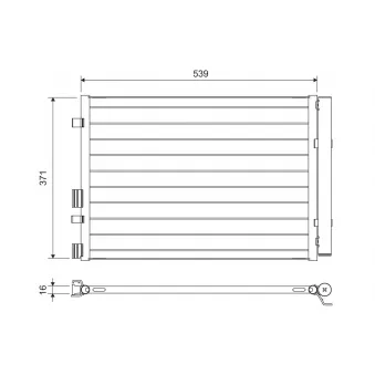 Condenseur, climatisation VALEO 822713
