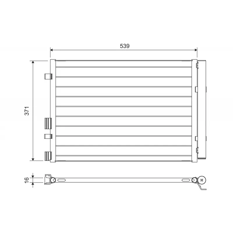 Condenseur, climatisation VALEO 822713