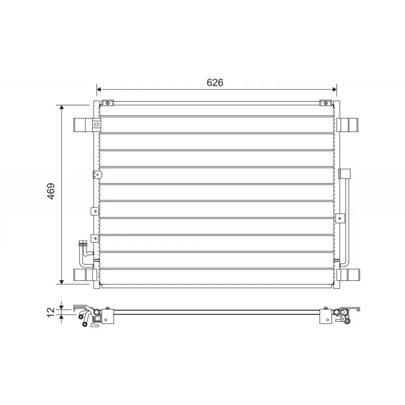 Condenseur, climatisation VALEO 822724