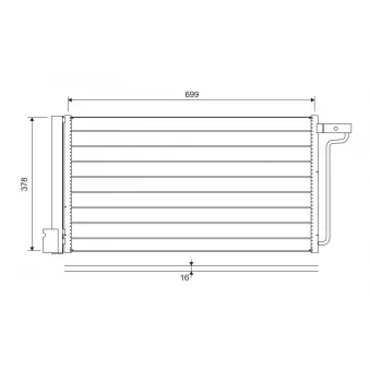 Condenseur, climatisation VALEO 822727
