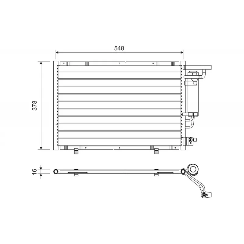 Condenseur, climatisation VALEO 822730